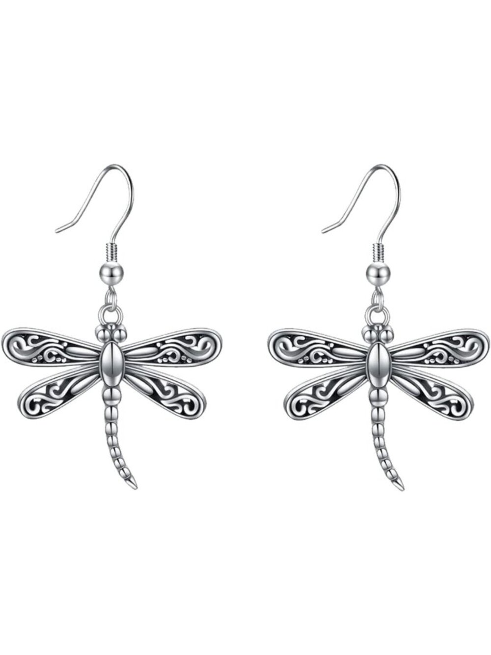 Moonstone Dragonfly Dangle Earrings | 925 Sterling Silver | Women's Jewelry Gift